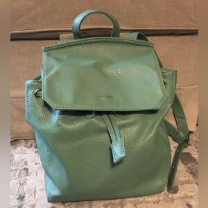 Matt & Nat Sage Green Vegan Leather Backpack